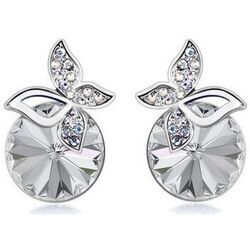 Boucles oreilles Sc Crystal B1280-BO-CRYS Argent&eacute;