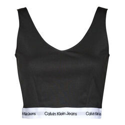 Brassi&egrave;res Calvin Klein Jeans CONTRAST TAPE MILANO STRAPPY TOP Noir