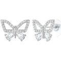 Boucles oreilles Sc Crystal B3129-ARGENT-BO Argent&eacute;