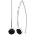Boucles oreilles Sc Crystal B3149-ARGENT-NOIR
