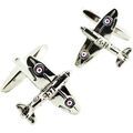 Boutons de manchettes Cravate Avenue Signature Boutons de manchette spitfire Gris argent Argent&eacute; Grenoble