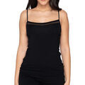 Maillots de corps Luna Splendida Caraco fines bretelles Cotton Touch Splendida Noir
