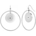 Boucles oreilles Sc Crystal BD2318-BO-ARGENT-DIAMANT-NOIR Argent&eacute; Grenoble