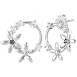 Boucles oreilles Sc Crystal BD2296-ARGENT-DIAMANT Argent&eacute;
