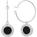 Boucles oreilles Sc Crystal B4018-ARGENT Argent&eacute; Grenoble