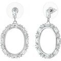 Boucles oreilles Sc Crystal B3400-ARGENT Argent&eacute; Grenoble