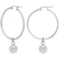Boucles oreilles Sc Crystal BD2261-ARGENT-DIAMANT Argent&eacute;