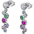 Boucles oreilles Lotus Boucles d'oreilles Silver pierres multicolores Grenoble