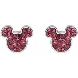 Boucles oreilles Sc Crystal B4090-ARGENT-ROSE
