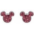 Boucles oreilles Sc Crystal B4090-ARGENT-ROSE