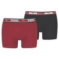 Lingerie homme sur Grenoble : Boxers Puma MEN DUAL LOGO BOXER 2P - BURGUNDY - L Multicolore