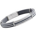 Bracelets Jourdan Bracelet Rowann Acier Caoutchouc gris