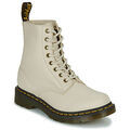 Sports d'hiver sur Grenoble : Boots Dr. Martens 1460 PARCHMENT BEIGE VIRGINIA
