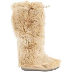 Bottes neige Emporio Armani Bottes four&eacute;es en fourrure Beige
