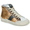 Baskets femme sur Grenoble : Baskets montantes Meline NKC1151 Dor&eacute;