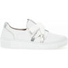Baskets Gabor Sneakers en cuir &agrave; talon plat Blanc
