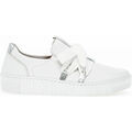 Baskets Gabor Sneakers en cuir &agrave; talon plat Blanc