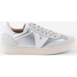 Baskets basses Victoria BASKET BERLIN CICLISTA EFFET CUIR M&Eacute;TAL 1126197 Gris