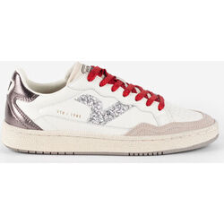Baskets basses V 1985 VICTORIA 1985 BASKET SMASH CUIR GLITTER M&Eacute;TAL 8806103 Blanc