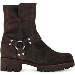 Bottines Gabor Bottines en cuir &agrave; talon d&eacute;croch&eacute; Marron