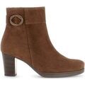 Bottines Gabor Bottines en velours &agrave; talon block d&eacute;croch&eacute; Marron