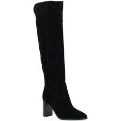 Bottes Fremilu Genouill&egrave;res cuir velours Noir