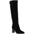 Bottes Fremilu Genouill&egrave;res cuir velours Noir Grenoble