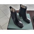 Bottines Maison Minelli Santiag bout carr&eacute; noire Noir Grenoble