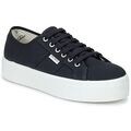 Baskets basses Victoria BLUCHER LONA PLATAFORMA Noir