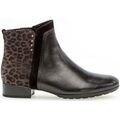 Bottines Gabor Bottines en cuir &agrave; talon d&eacute;croch&eacute; bloc Noir Grenoble