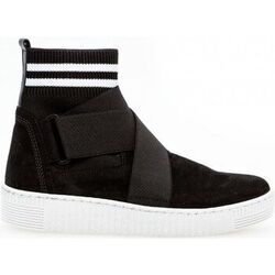 Bottines Gabor Bottines en nubuck &agrave; talon compens&eacute; plat Noir