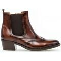 Bottines Gabor Bottines en cuir &agrave; talon fa&ccedil;on block Marron