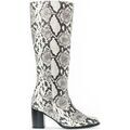 Bottes Gabor Bottes en cuir &agrave; talon fa&ccedil;on block Gris