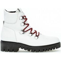 Bottines Gabor Bottines en cuir &agrave; talon d&eacute;croch&eacute; Blanc