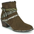 Bottes femme sur Grenoble : Bottines Regard NAPOLI V3 VELOURS MILITARE