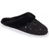 Chaussons Isotoner chaussons femme &eacute;toiles noir 97168 Noir