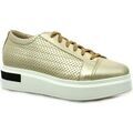 Baskets femme sur Grenoble : Baskets Benoite C Baskets cuir lamin&eacute; Dor&eacute;