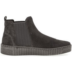 Bottines Gabor Bottine Chelsea en velours &agrave; talon compens&eacute; Gris