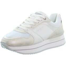 Baskets basses Pepe jeans Baskets Rusper Eve ref51904 Argent Argent&eacute;