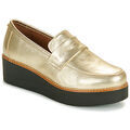 Chaussures plates femme sur Grenoble : Mocassins Fericelli NARNILLA Dor&eacute;