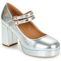 Chaussures escarpins Moony Mood SELENA Argent&eacute; Grenoble