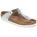 Sandales / Nu-pieds femme sur Grenoble : Tongs BIRKENSTOCK Gizeh Soft Footbed Argent&eacute;