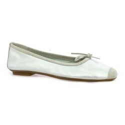 Ballerines Reqin's Ballerines Harmony cuir lamin&eacute; Argent&eacute;