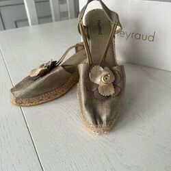 Espadrilles Heyraud ESPADRILLES COMPENS&Eacute;ES HEYRAUD FEMME Dor&eacute;