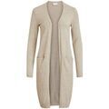 Manteau Vila Noos Ril Long Cardigan - Natural Melange Grenoble