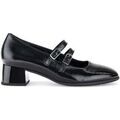 Chaussures escarpins Gabor Escarpins en cuir &agrave; talon block d&eacute;croch&eacute; Noir
