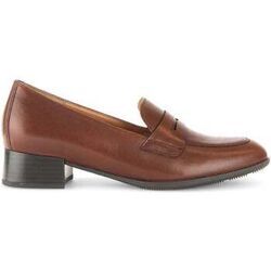 Mocassins Gabor Mocassins en cuir &agrave; talon block d&eacute;croch&eacute; Marron
