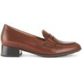 Chaussures plates femme sur Grenoble : Mocassins Gabor Mocassins en cuir &agrave; talon block d&eacute;croch&eacute; Marron