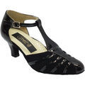 Sandales Vitiello Dance Shoes Standard nero vernice e camoscio tacco