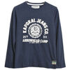 T-shirt enfant Kaporal T-Shirt manches longues gar&ccedil;on BORS Navy Mel Bleu